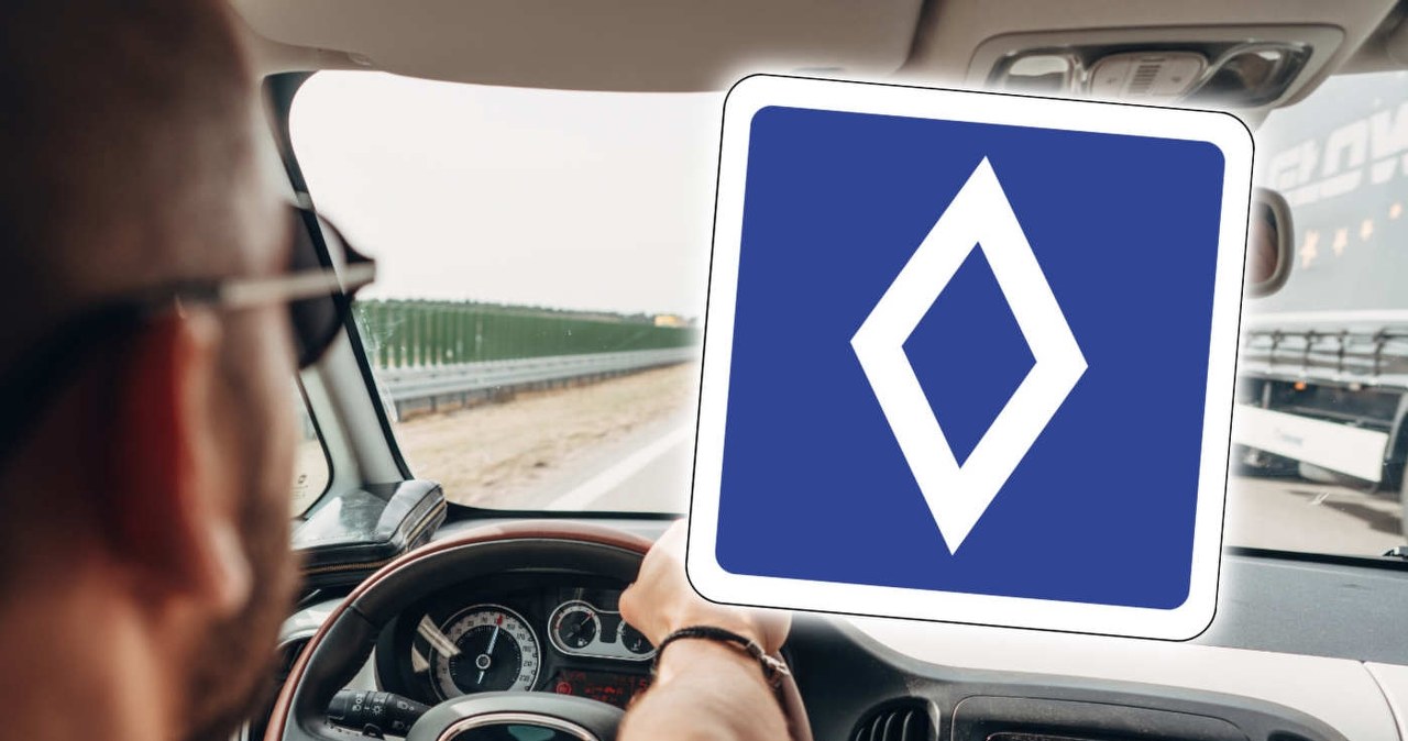 Baltas rombas mėlyname fone Prancūzijos greitkeliuose: nežinojimas kainuos 135 eurų