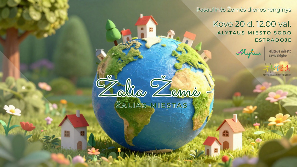 Alytuje – Žemės dienos šurmulys: repuos su žaliais nykštukais ir puoš Žemės planetą