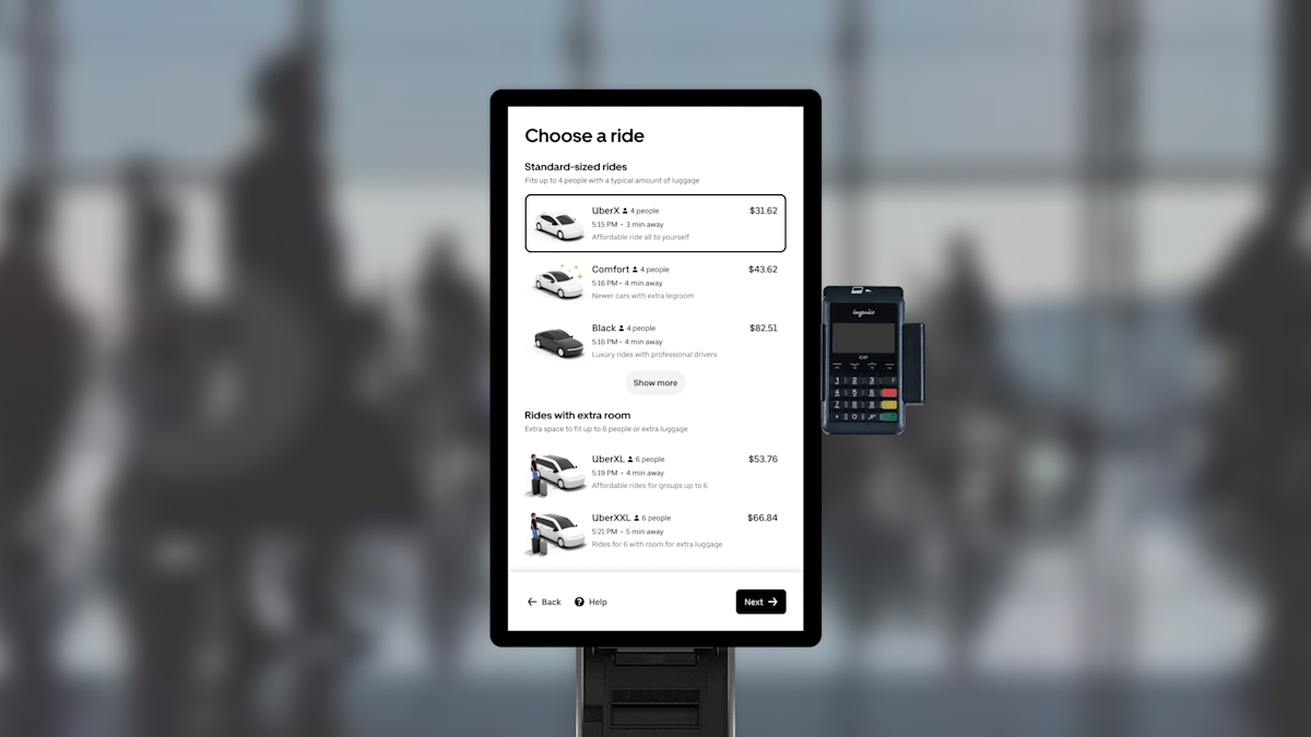 „Uber“ įrengia kioskus: kelionę išsikviesite be programėlės, net jei telefonas išsikrovė