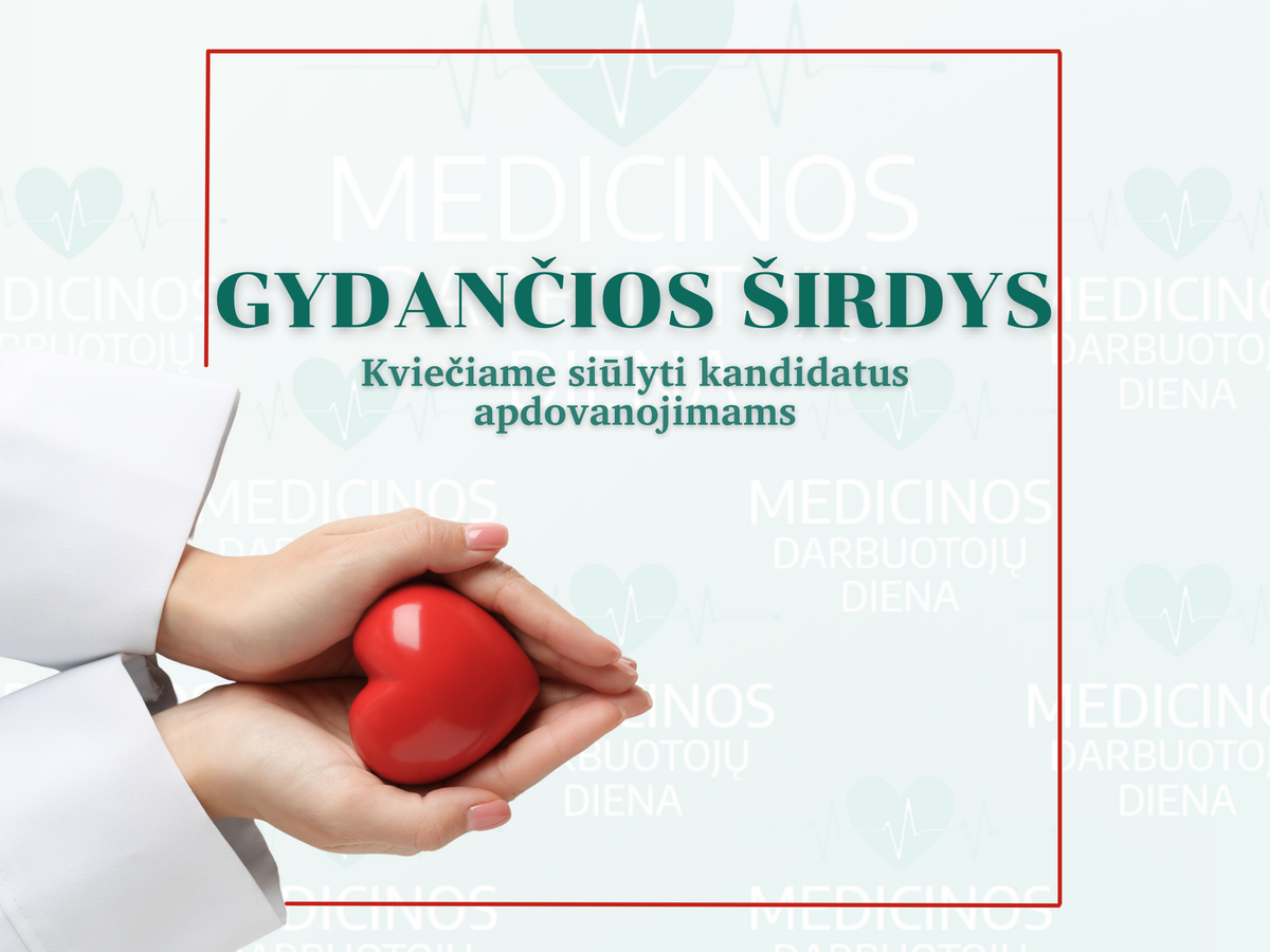 Paskubėkite: dar galite siūlyti kandidatus apdovanojimams „Gydančios širdys“ iki balandžio 3 d.