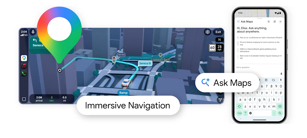 „Google Maps“ įjungia 3D navigaciją ir „Gemini“: vairuotojams – ryškus pokytis