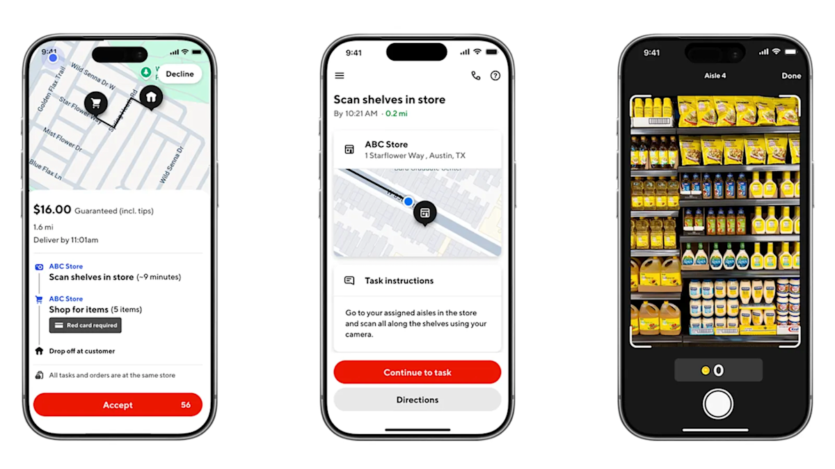 „DoorDash“ pradeda mokėti kurjeriams už nuotraukas ir vaizdo įrašus, kurie treniruos AI