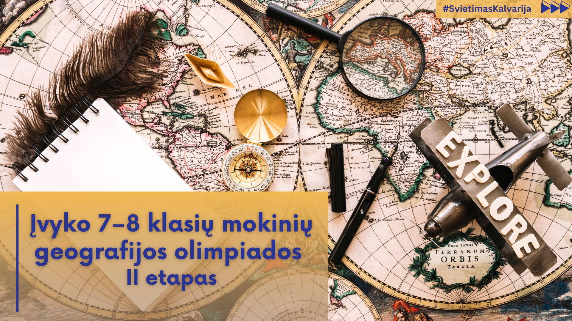Geografijos olimpiados II etapas Kalvarijoje: tema Nerami planeta ir paaiškėję 7–8 klasių lyderiai