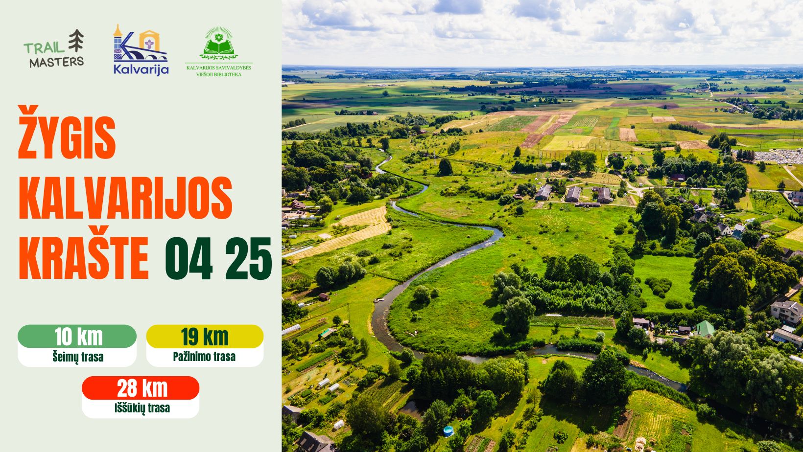 Žygis Kalvarijos krašte: balandžio 25 dieną Liubave – 10, 19 ir 28 km maršrutai pasienyje
