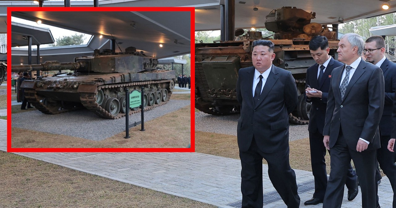 Poliškas „Leopard 2A4“ parodoje Šiaurės Korėjoje: tanką apžiūrėjo Kim Jong Un