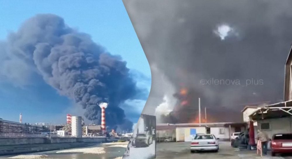 Tuapsėje po naftos perdirbimo gamyklos gaisro fiksuotas toksinis lietus: tarša ore viršijo normą