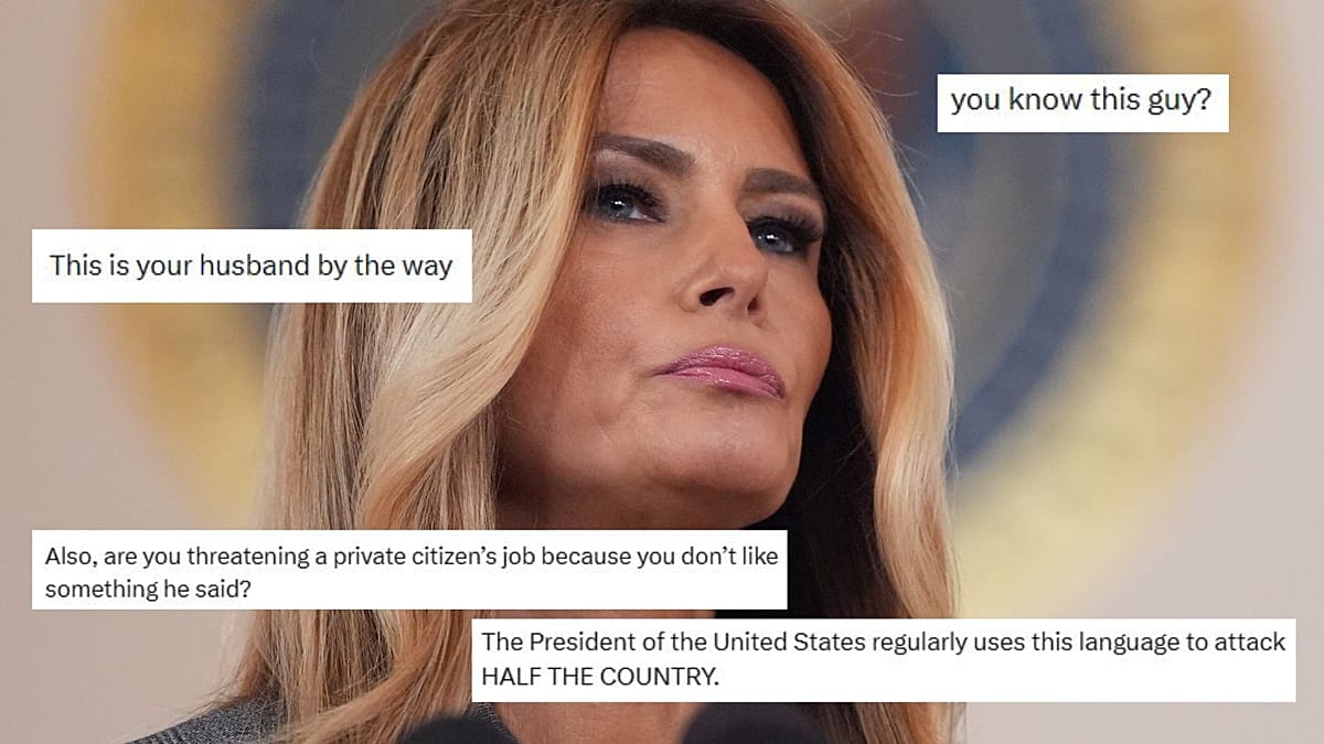 Melanios Trump kritika Jimmy Kimmel juokui atsisuko prieš ją: internete primena Donaldo retoriką