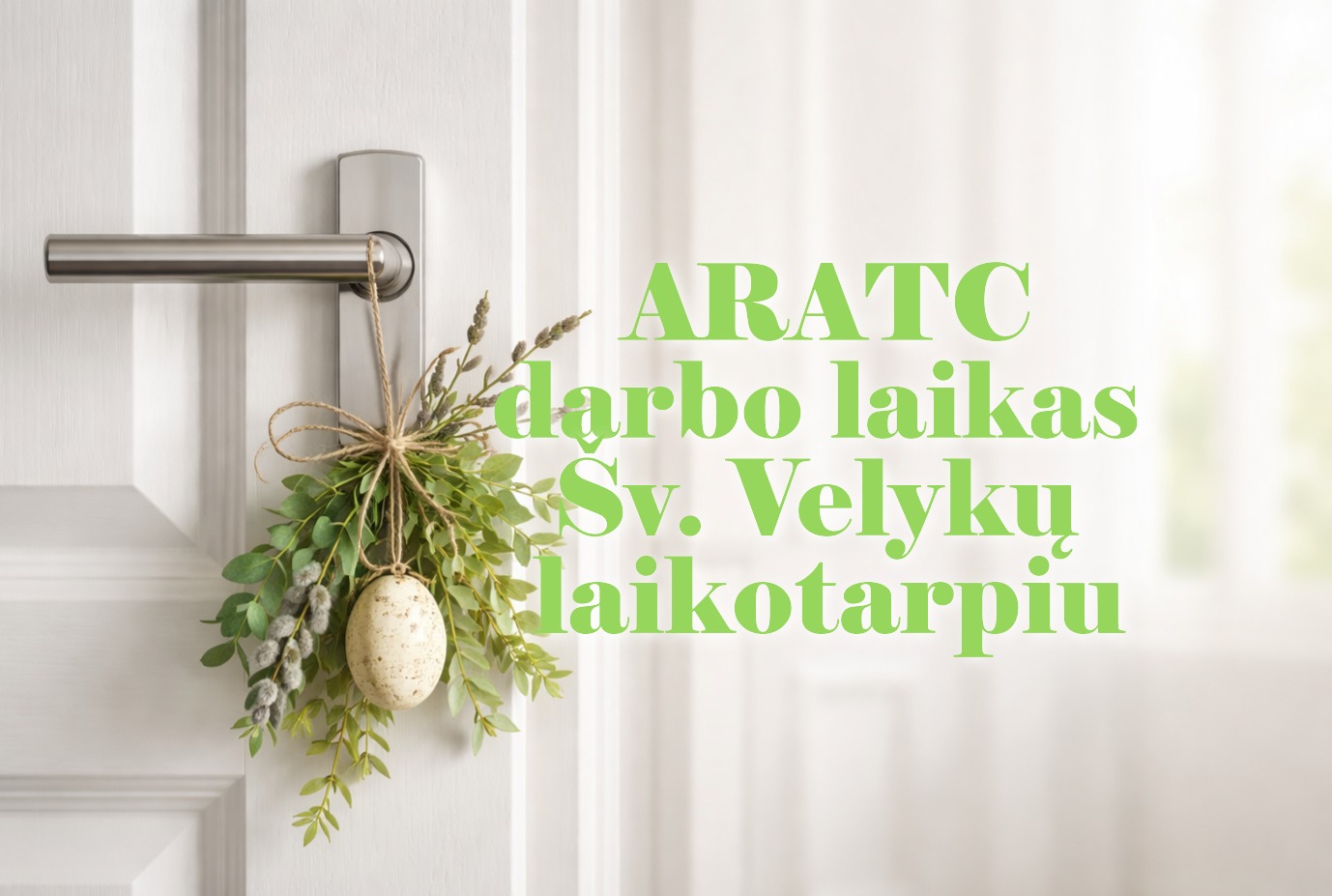 Svarbi žinia gyventojams: per Velykas keičiasi „ARATC“ ir Takniškių parko darbo laikas