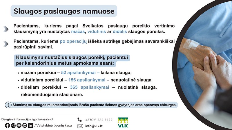 Slaugos paslaugos namuose Lietuvoje: kam priklauso, kaip gauti siuntimą ir ko tikėtis