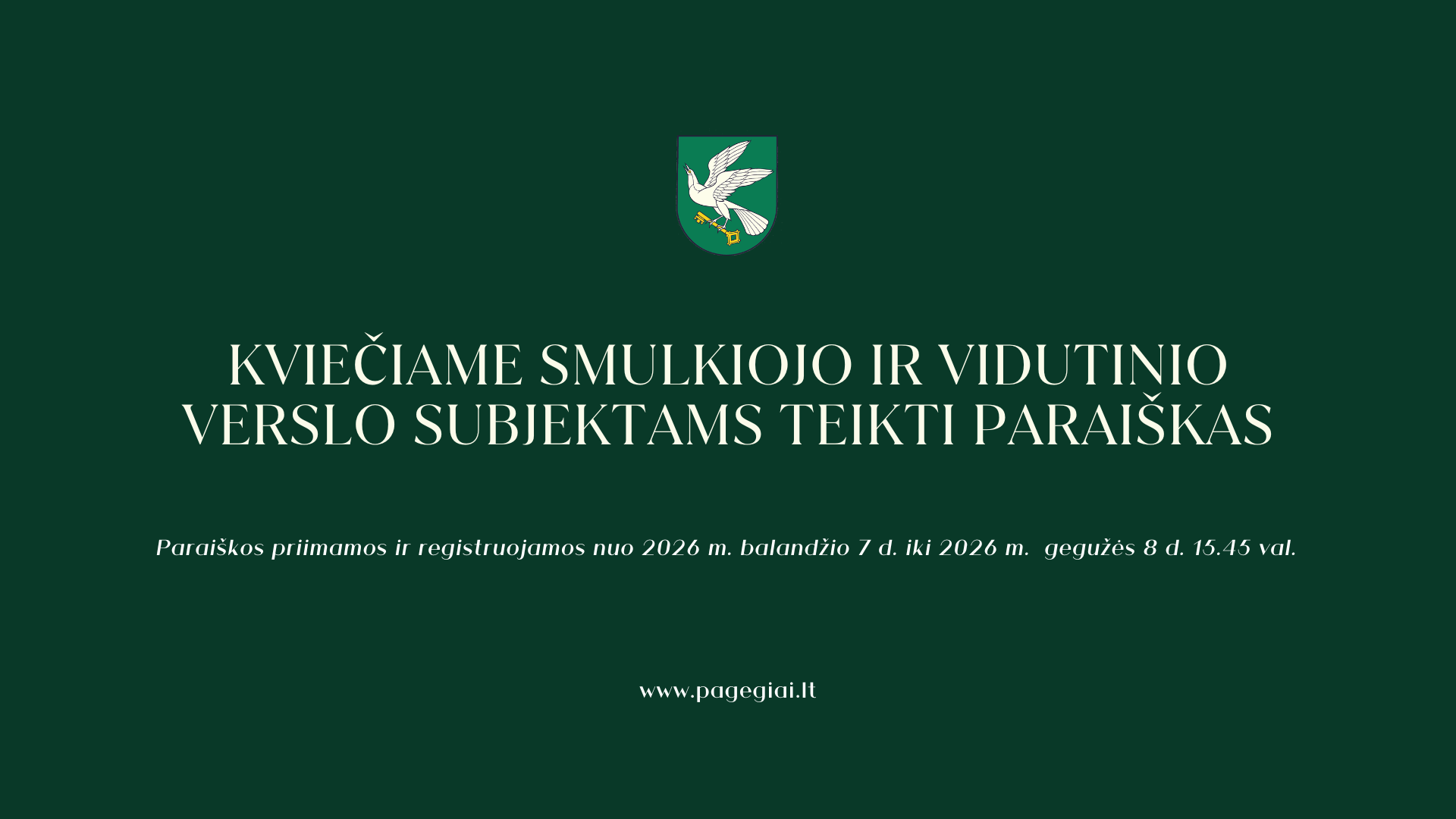 Pagėgiuose startuoja SVV paramos kvietimas: iki 1 500 eurų ir aiškūs prioritetai paraiškoms