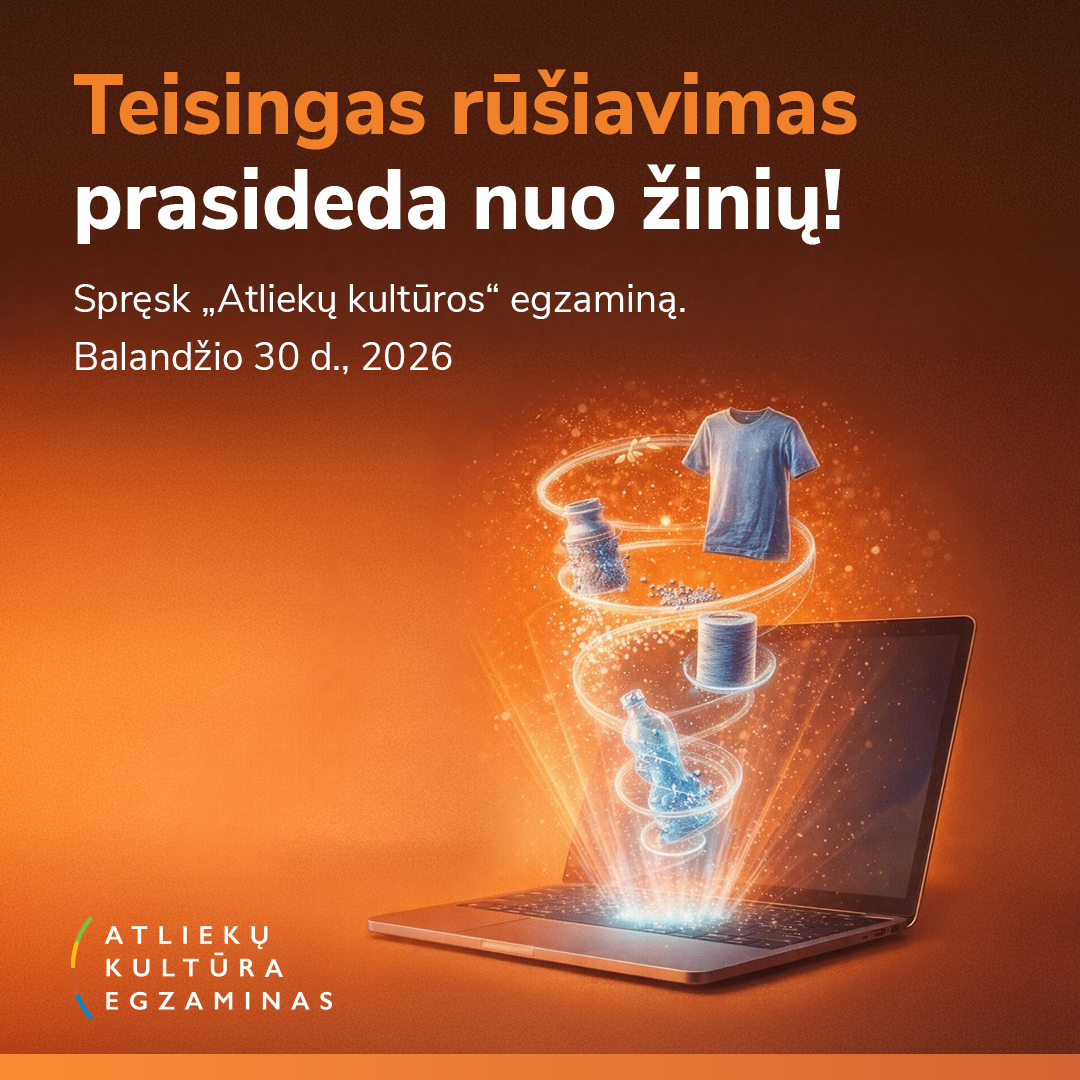 Atliekų rūšiavimo testas grįžta: „Atliekų kultūra“ egzaminas vyks balandžio 30 dieną