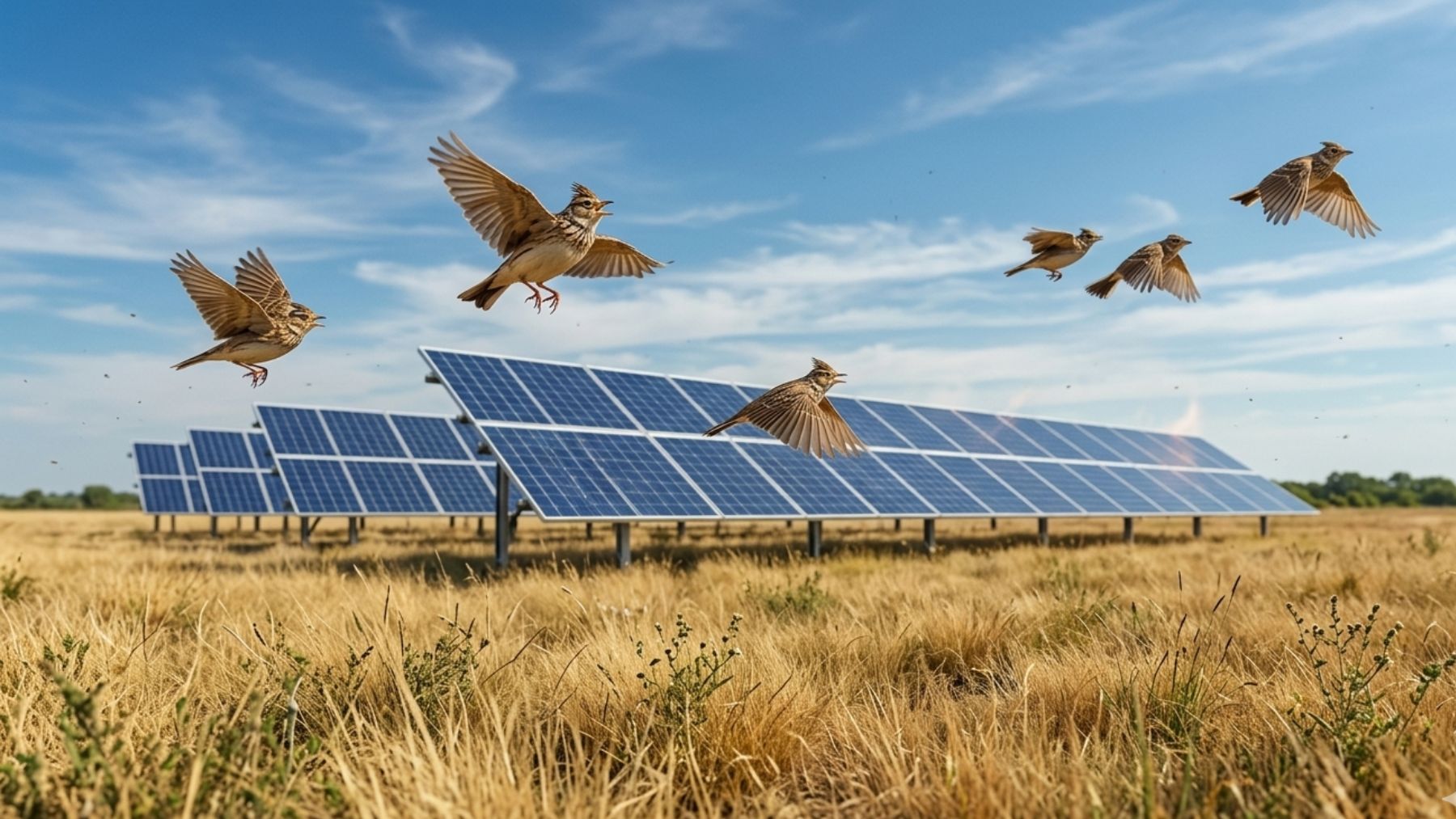 Saulės elektrinės Anglijoje netikėtai keičia paukščių žemėlapį: grįžta retos, nykstančios rūšys