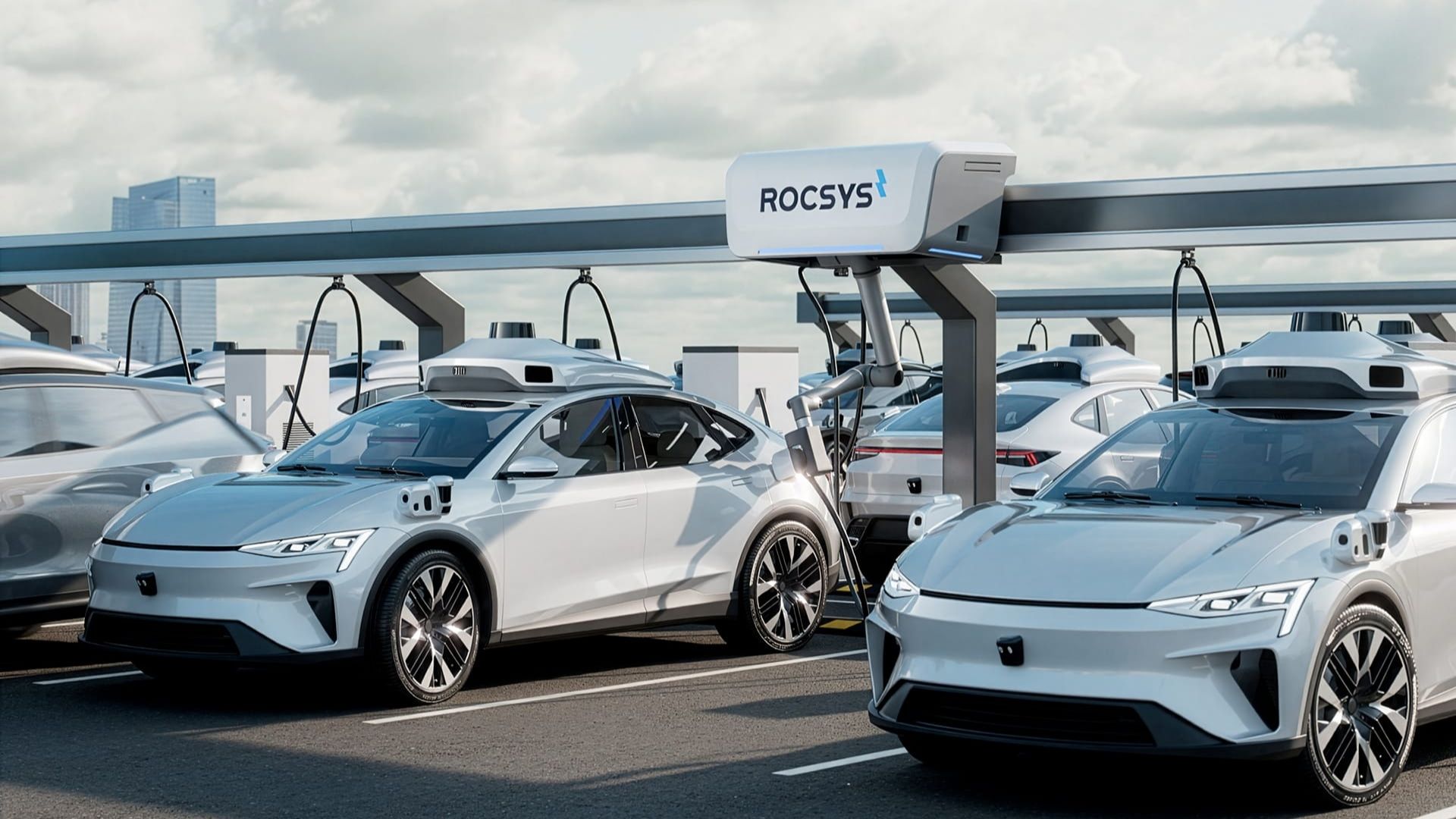 „Rocsys“ pritraukė 11,1 mln. eurų ir pristatė daugiavietį bekontaktį robotaksių įkrovimą
