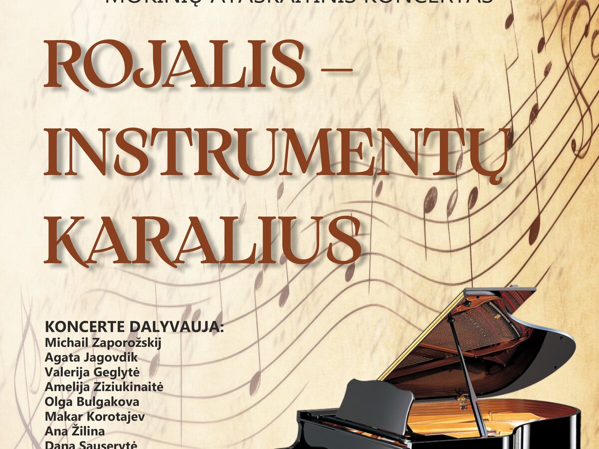 VKMA kviečia į fortepijono mokinių ataskaitinį koncertą: kodėl rojalį vadina instrumentų karaliumi
