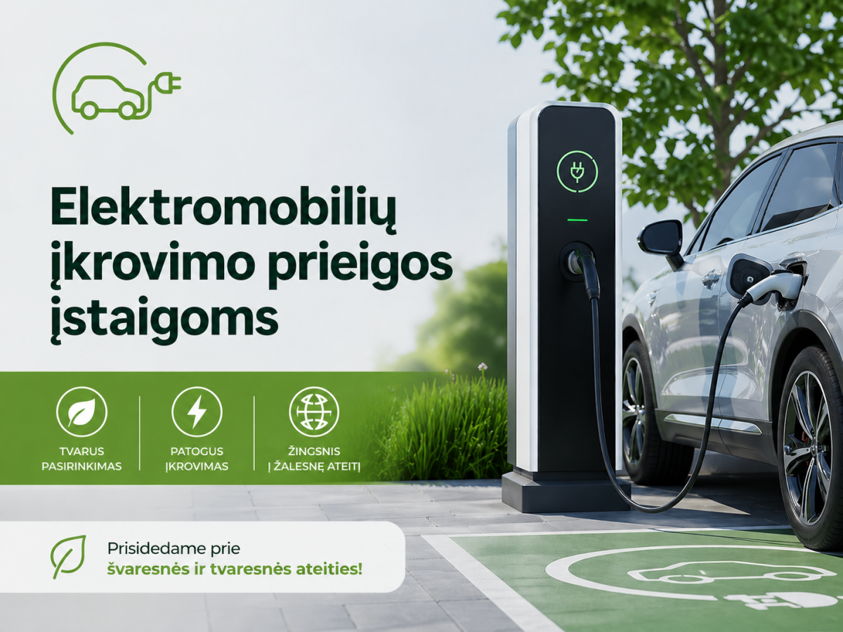 Ignalinoje įrengtos 7 elektromobilių įkrovimo vietos: parama darbovietėms atvėrė kelią projektui