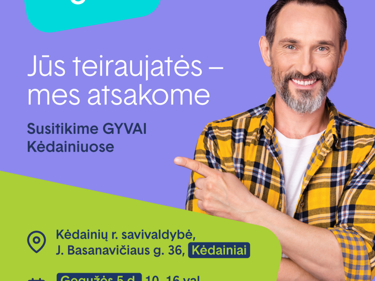 „Ignitis“ gyvai Kėdainiuose gegužės 5 dieną: atsakys į klausimus apie elektrą, dujas ir savitarną