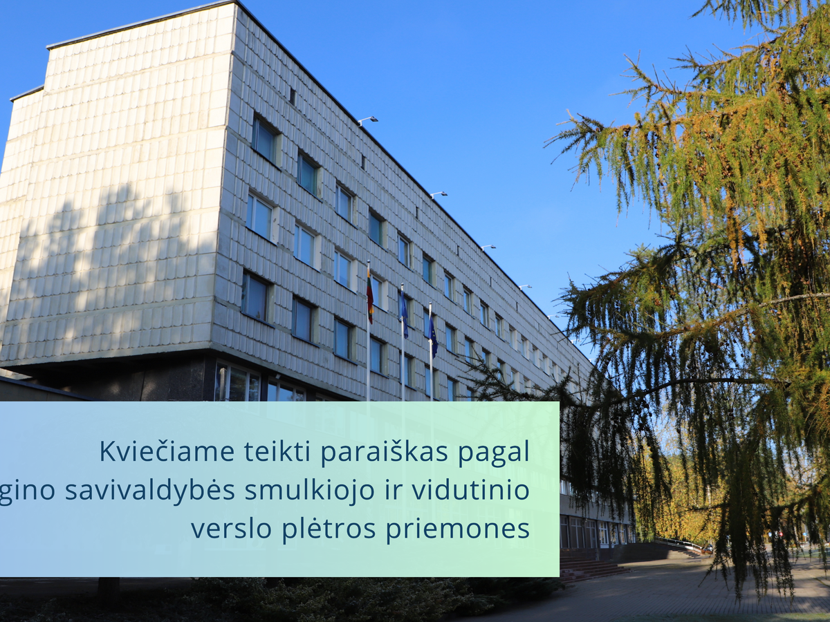 Visagino savivaldybė skelbia SVV paramą: kam skiriamos subsidijos ir iki kada priimamos paraiškos