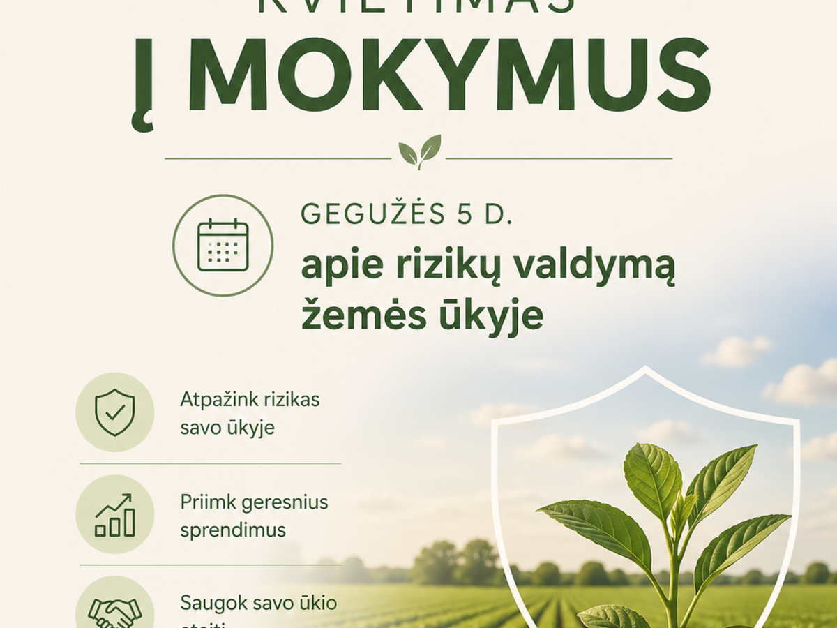 Nemokami nuotoliniai mokymai ūkininkams: kaip stiprinti ūkių atsparumą ir valdyti krizes