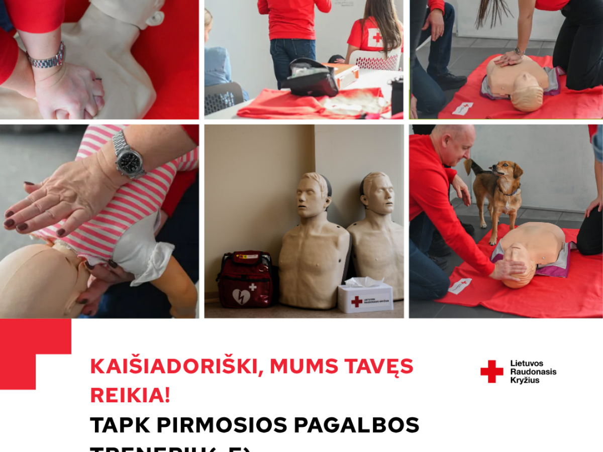 Lietuvos Raudonasis Kryžius ieško pirmosios pagalbos trenerių Kaišiadorių rajone: ko tikisi