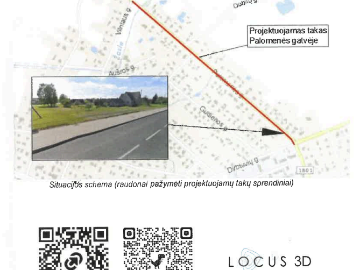 Kelias Kaišiadorys–Palomenė–Gegužinė keisis: numatytas takas ir apšvietimas 1,401–2,287 km ruože