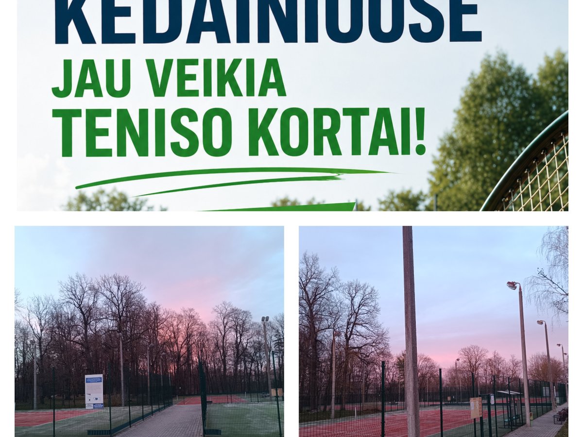 Nemokami teniso kortai atviri visiems: kaip registruotis, kiek trunka žaidimas ir kokios taisyklės galioja