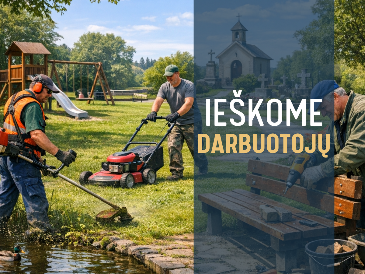 Ieškoma 3 darbuotojų Patašinės seniūnijoje: siūlomas MMA ir darbas iki 6 mėnesių