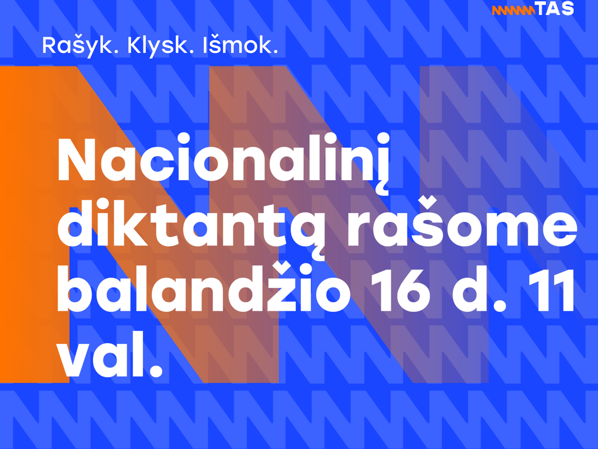 Klaipėda kviečia į Nacionalinį diktantą 2026: dalyvauti gali visi, tačiau vietų skaičius ribotas
