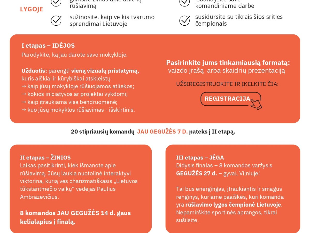 „Rūšiavimo lyga“ startuoja: 5 klasių komandos varžysis dėl čempionų titulo ir finalo Vilniuje