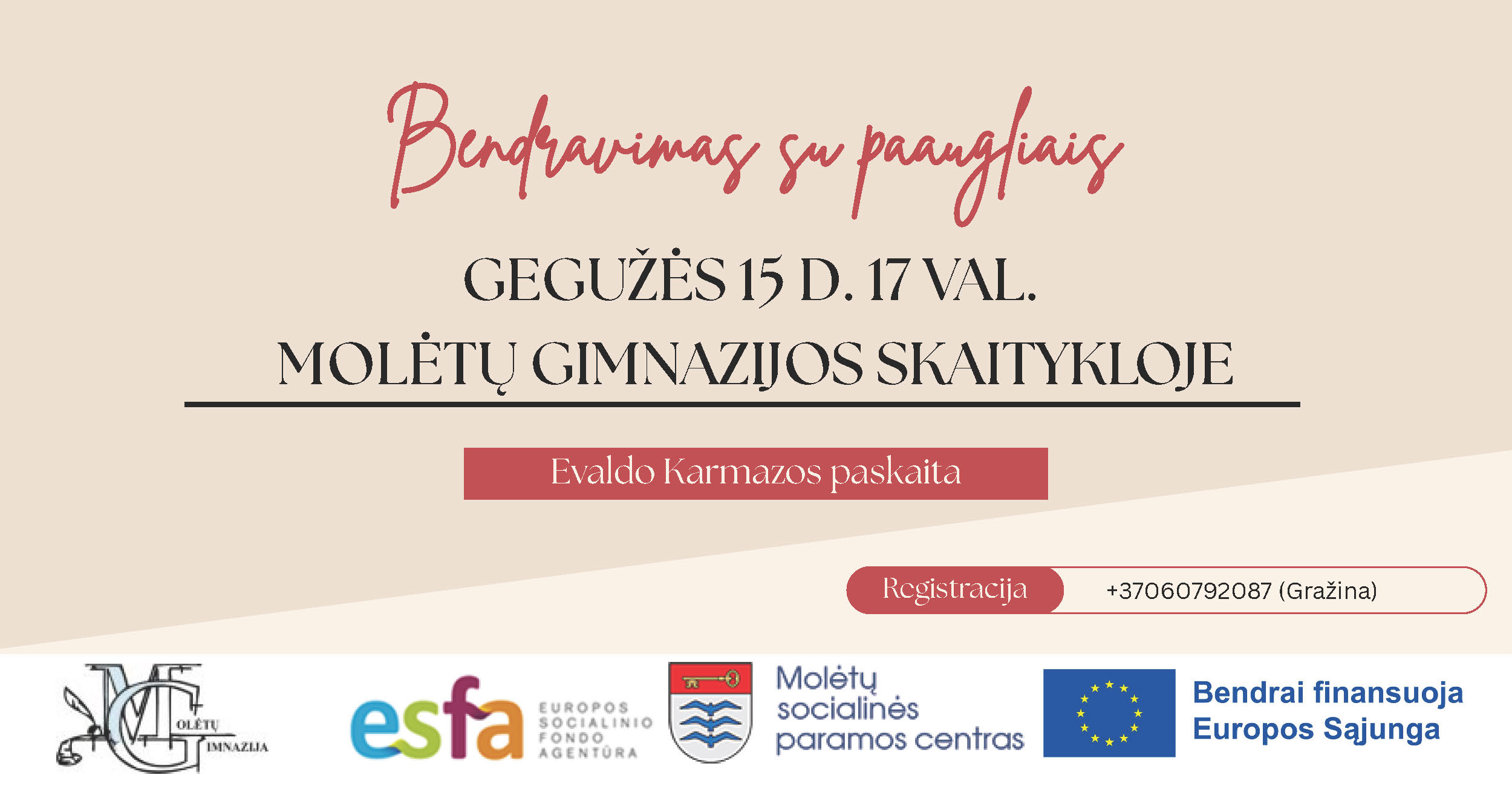 Nemokama paskaita Molėtuose tėvams: kaip susikalbėti su paaugliu ir išlaikyti ryšį namuose