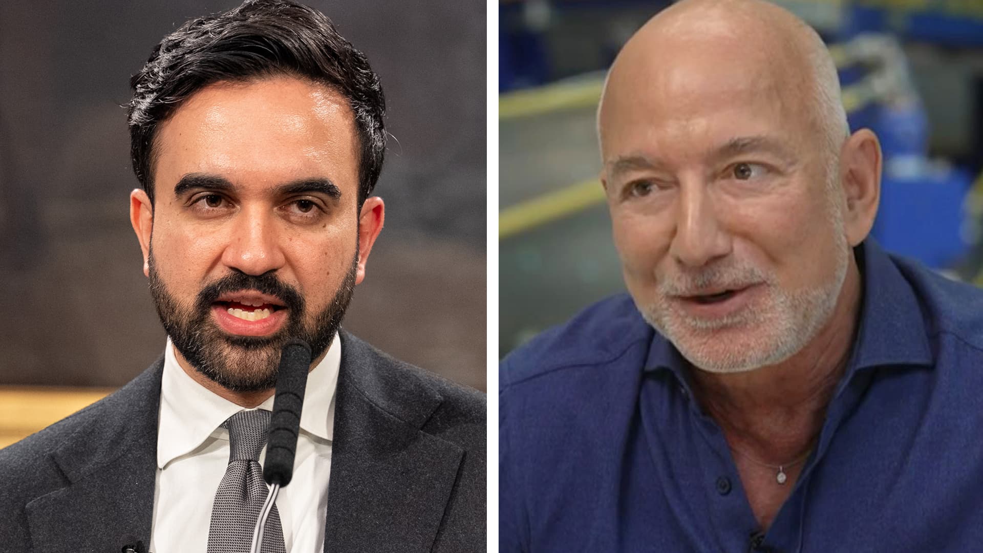 Niujorko meras Zohranas Mamdani sukirto su „Amazon“ įkūrėju Jeffu Bezosu dėl mokesčių