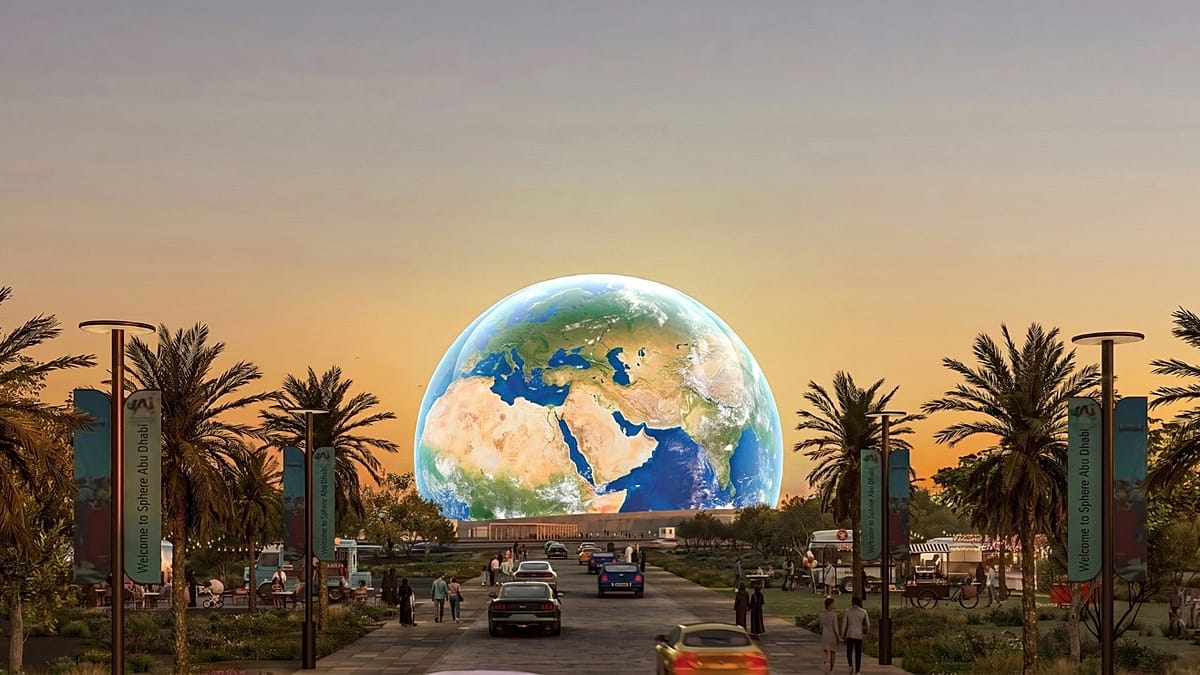 „Sphere“ Abu Dabyje: 1,6 mlrd. eurų projektas žada iki 20 000 vietų areną Yas saloje