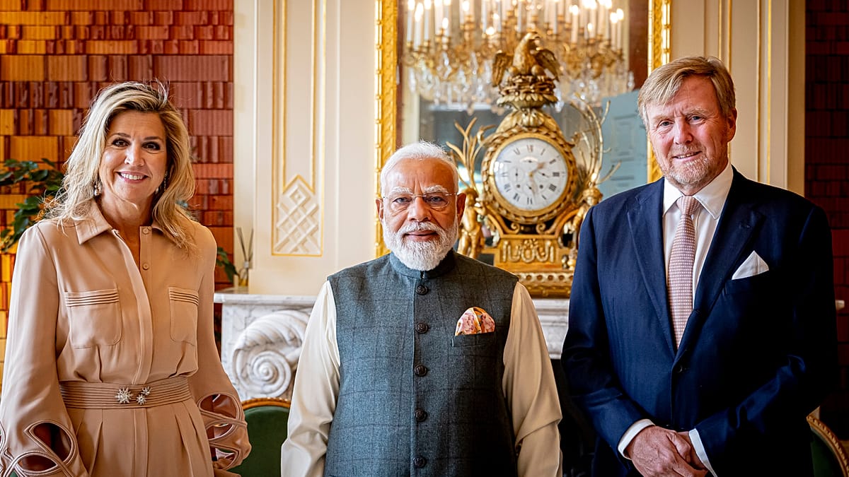 Narendra Modi pradėjo Europos turą Hagoje: susitikimai su Nyderlandų karališkąja šeima ir verslu