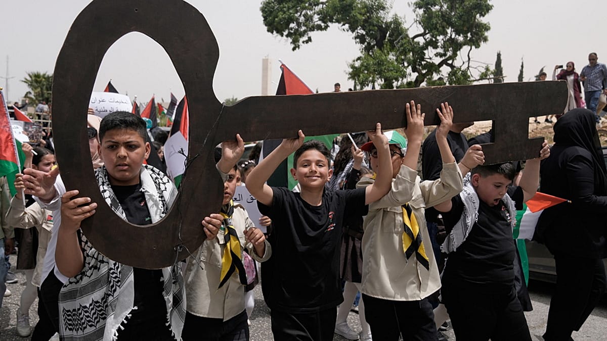 Nakbos 78-osios metinės: palestiniečiai Ramaloje priminė teisę sugrįžti ir 1948 metų tragediją