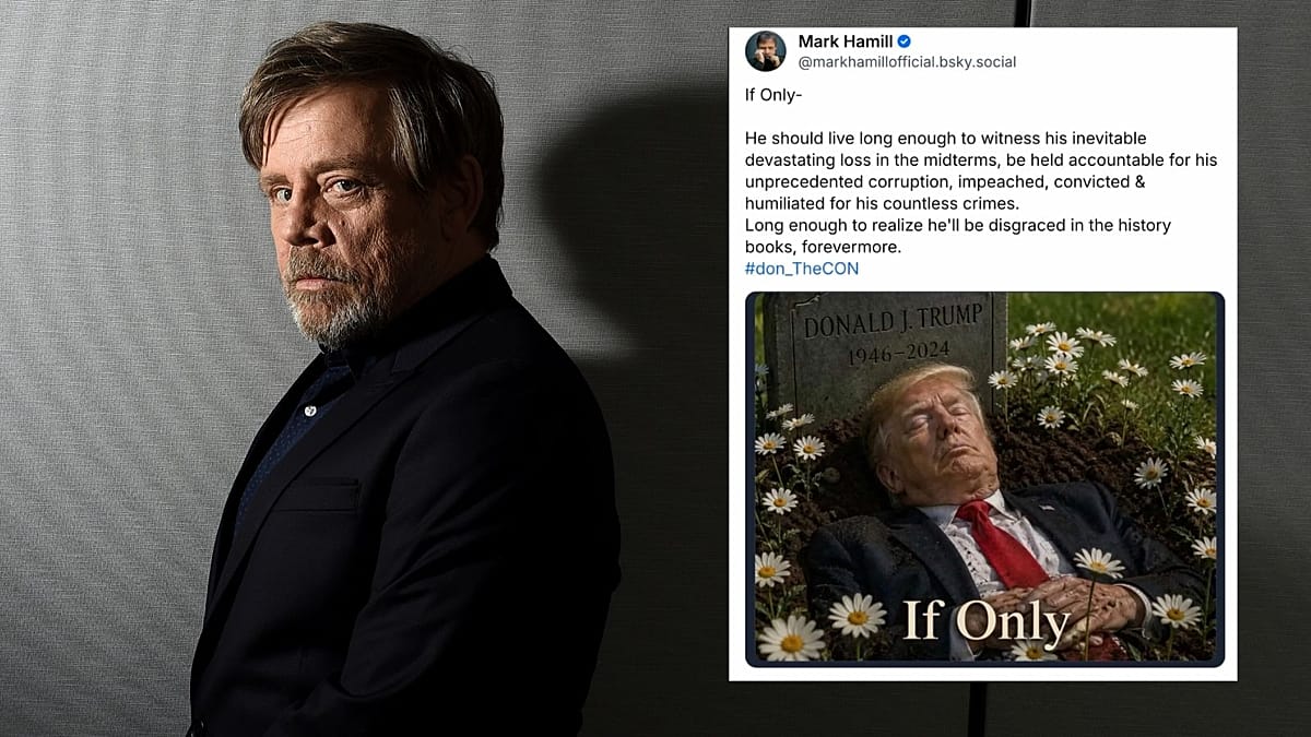 Baltieji rūmai sukritikavo Marką Hamillą dėl DI įrašo apie Donaldą Trumpą: kalba apie grėsmes