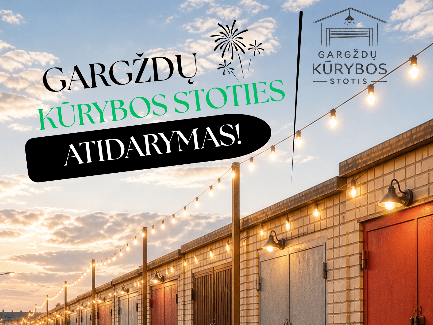Gargžduose atsidaro „Gargždų kūrybos stotis“: garažų masyvas virsta koncertų ir dirbtuvių erdve
