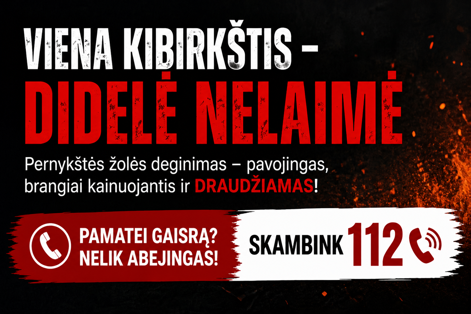 Žolės deginimas kasmet baigiasi gaisrais: kodėl tai draudžiama, kokios baudos ir kaip elgtis pamačius liepsną