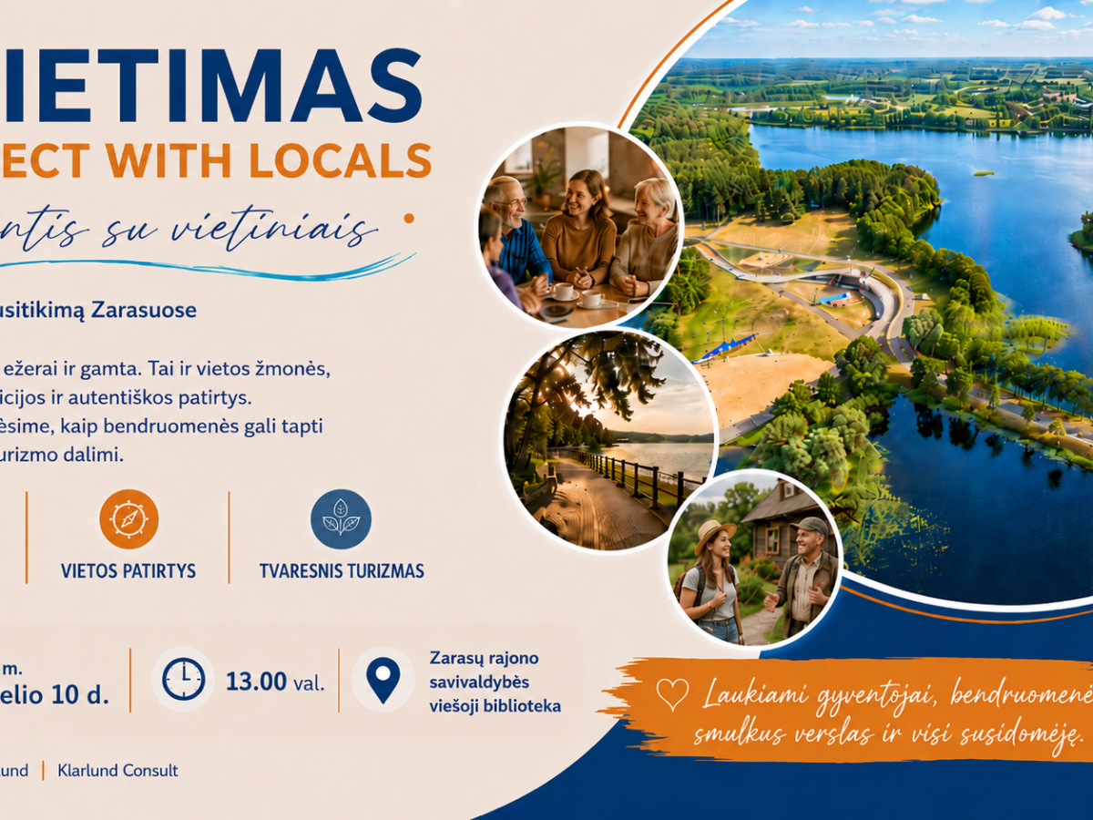 Connect with Locals Zarasuose: kaip pažintys su vietiniais gali pritraukti užsienio turistus