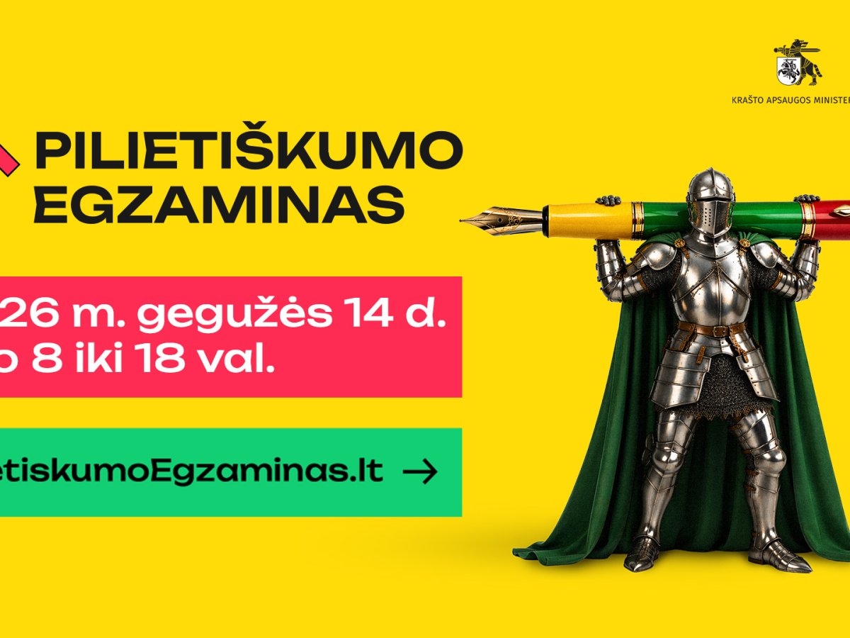 Pilietiškumo egzaminas grįžta gegužės 14 dieną: kaip dalyvauti ir ką svarbu žinoti iš anksto