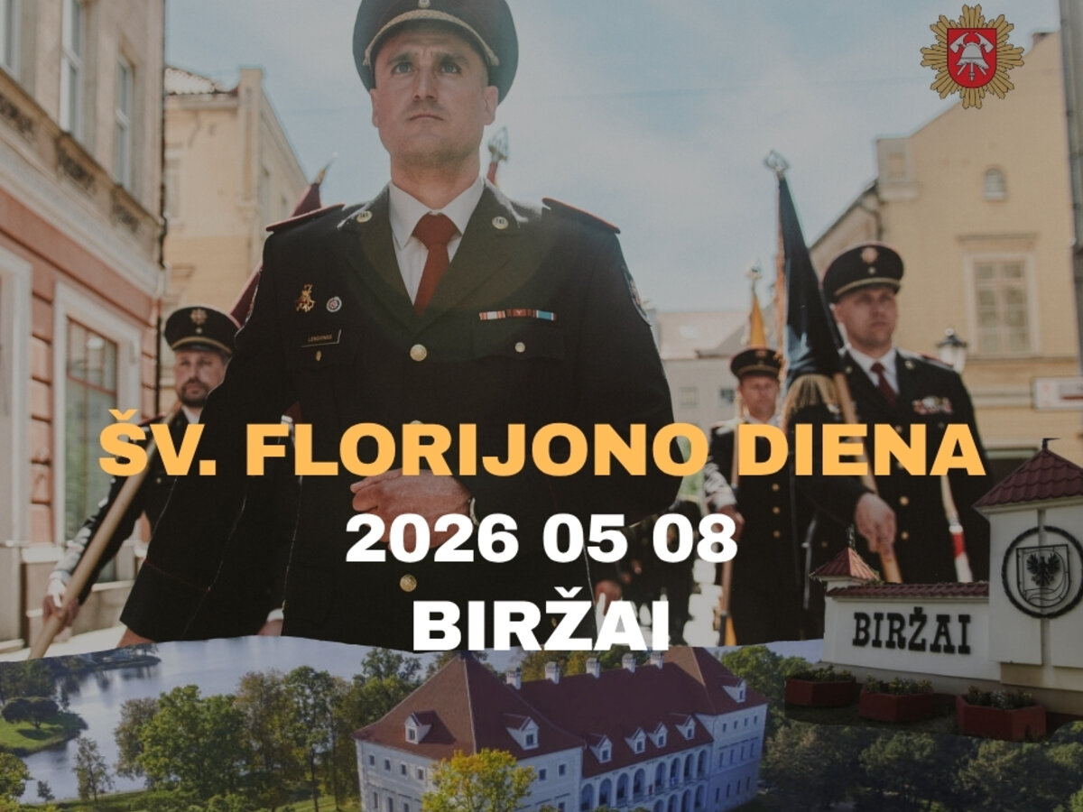 Šv. Florijono savaitė persikelia į Biržus: gegužės 8 dieną – eisena, rikiuotė ir technikos ekspozicija