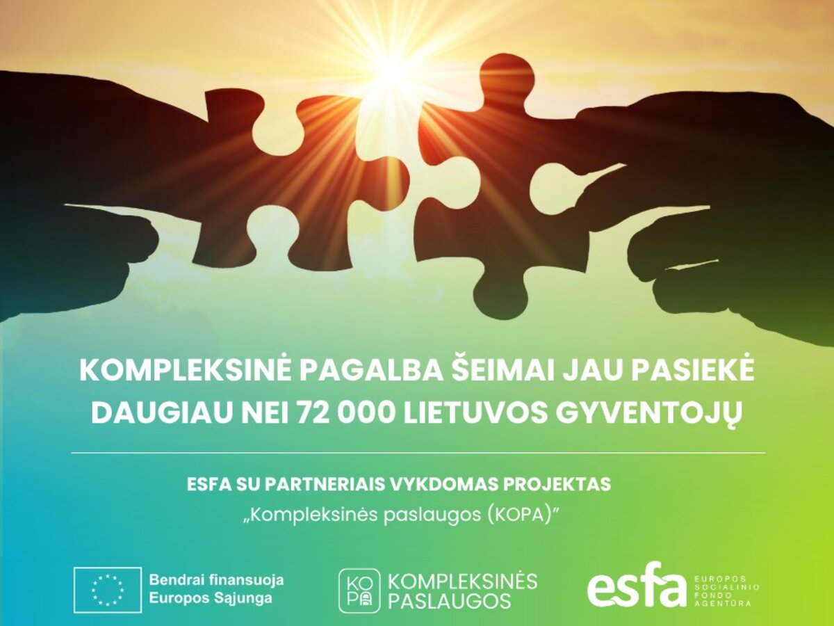 Kompleksinės paslaugos šeimai plečiasi: nemokama pagalba jau pasiekė per 72 tūkst. gyventojų