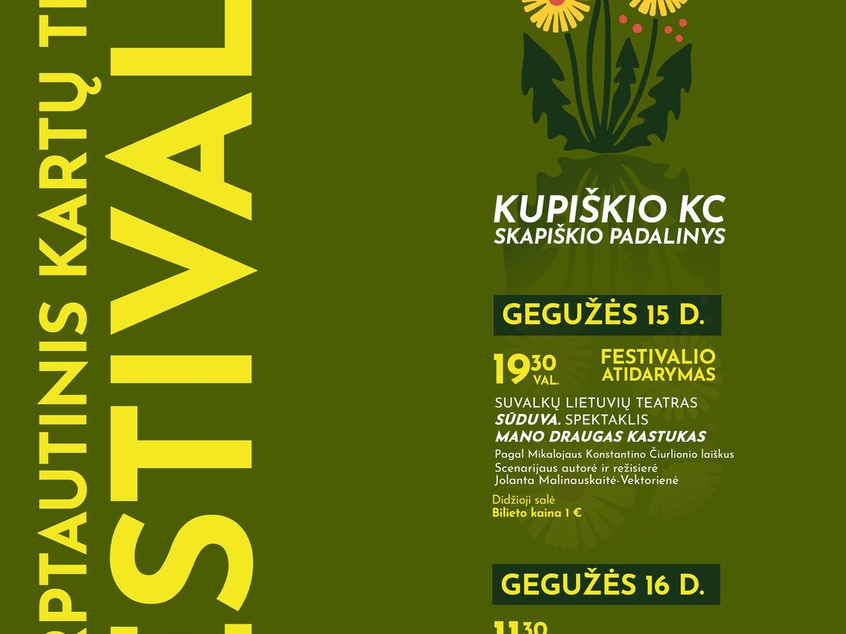Skapiškyje – 30-asis kartų teatrų festivalis: ką pamatyti per 30 dienų programą iki birželio 13 dienos