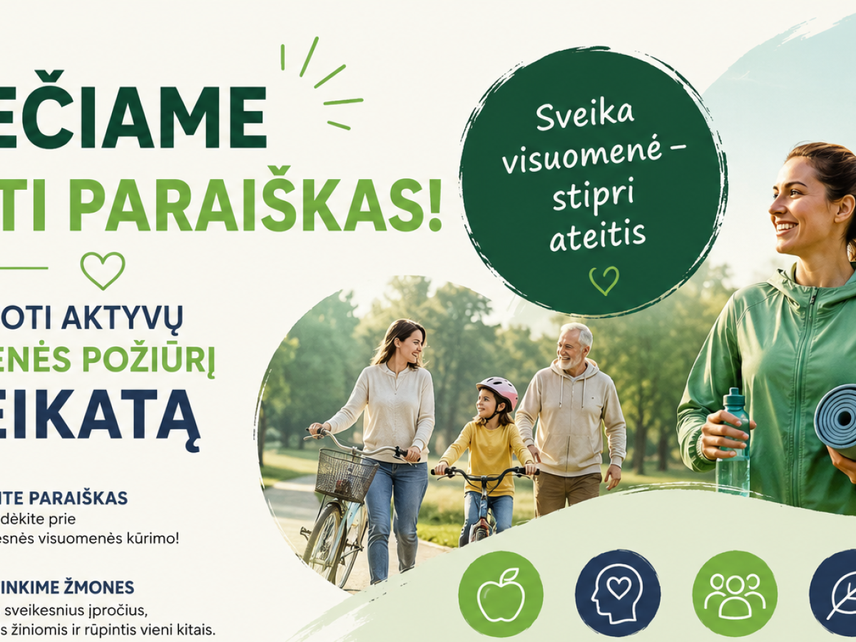 Ignalinos rajonas kviečia teikti paraiškas 2026 m. sveikatos rėmimui: svarbiausi prioritetai
