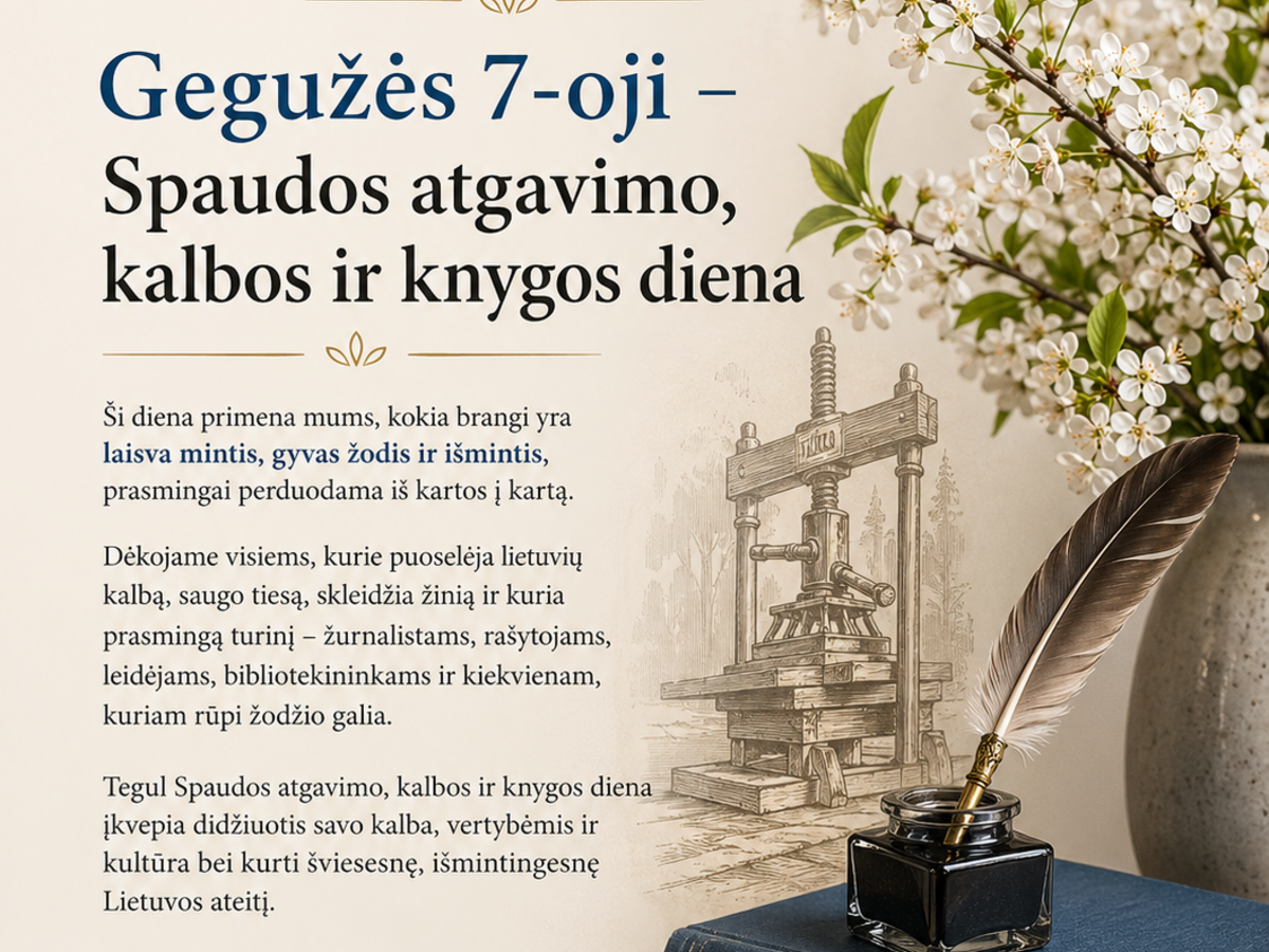 Gegužės 7 dieną minima Spaudos atgavimo diena: kuo ši data svarbi kalbai, knygai ir žiniasklaidai