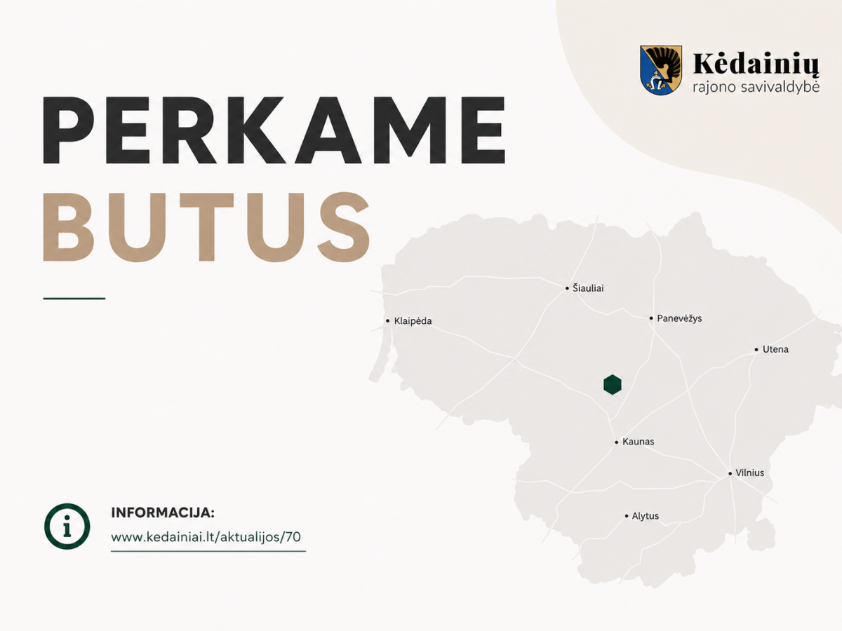 Kėdainių savivaldybė plečia socialinį būstą: per derybas ieško 3 butų Kėdainių mieste