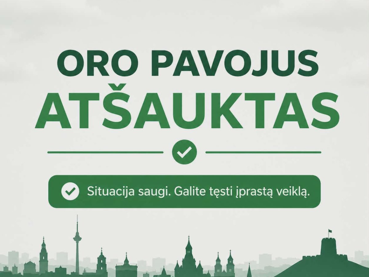 Oro pavojus atšauktas: kariuomenė skelbia, kad grėsmės nėra, bet ragina išlikti budriems