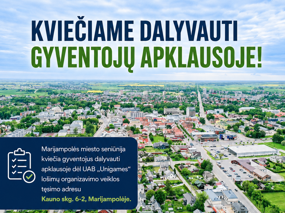 Marijampolė klausia gyventojų: ar leisti „Unigames“ tęsti lošimus Kauno skg. 6-2?