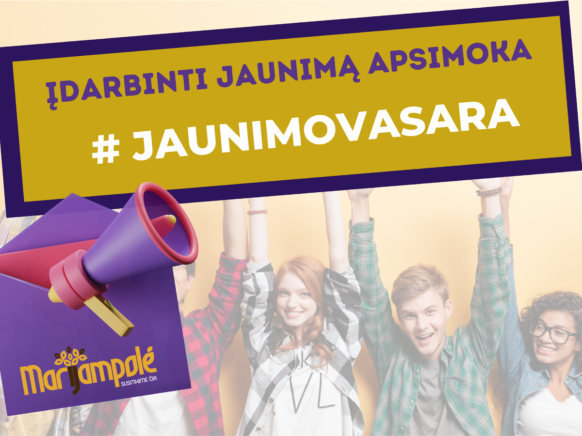 „Jaunimo vasara“ Marijampolėje sugrįžta: mugė, registracija ir iki 580 eurų kompensacija darbdaviams