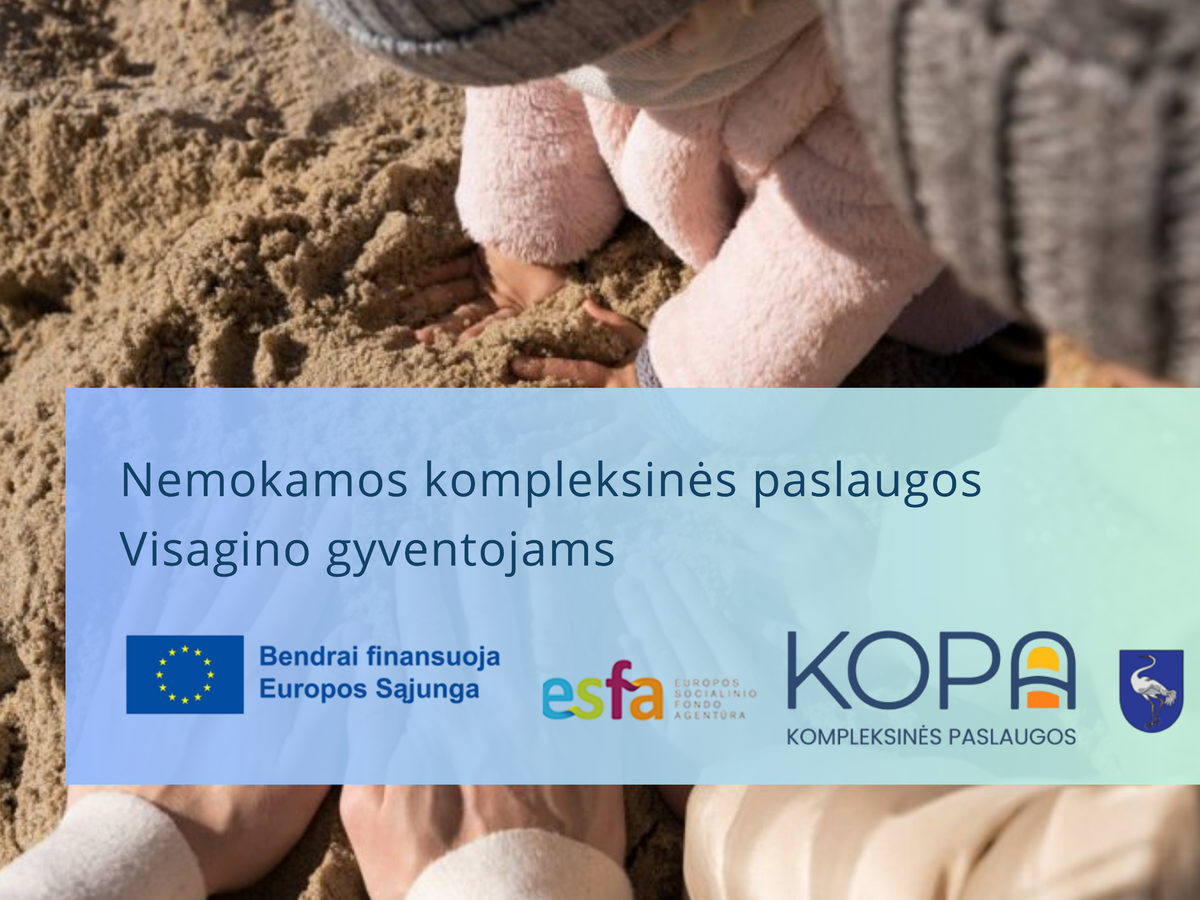 Kompleksinės paslaugos Visagine: nemokamos konsultacijos ir grupės vaikams, paaugliams, suaugusiesiems