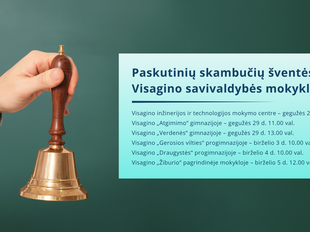 Visagine skambės paskutiniai skambučiai: kada ir kur vyks abiturientų šventės mieste