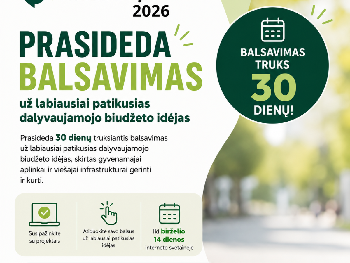 Kaišiadorių dalyvaujamasis biudžetas: startavo balsavimas, kaip gyventojai rinks projektus